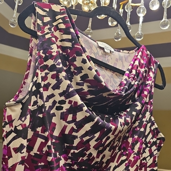 Tahari Women's Blouse Set - Black, Purple, Yellow - Picture 9 of 16